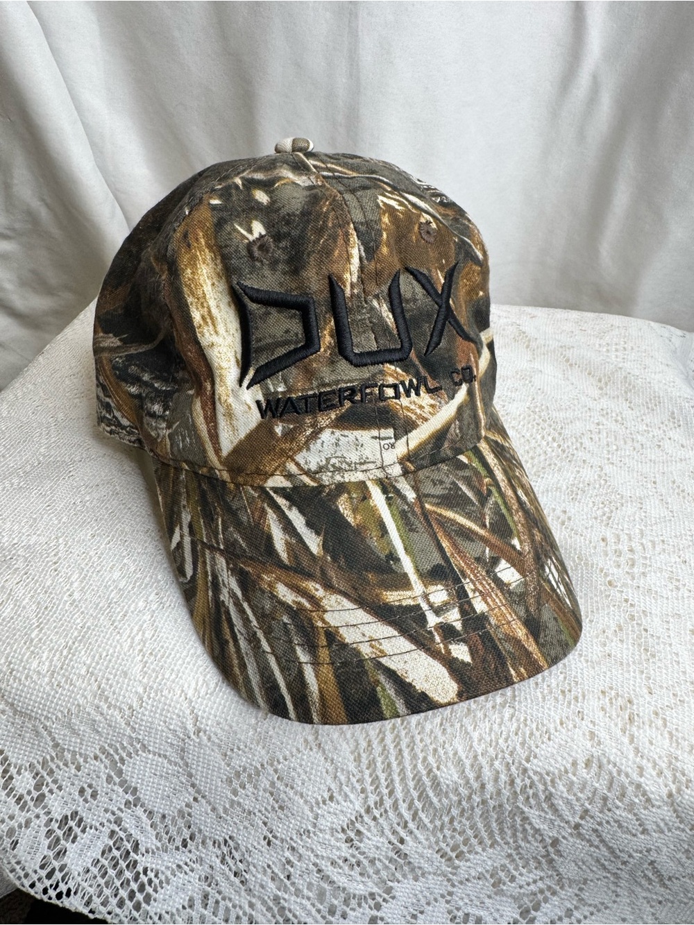 DUX Waterfowl Co Realtree Camo Adjustable Hunting Baseball Cap Hat One Size OSFM